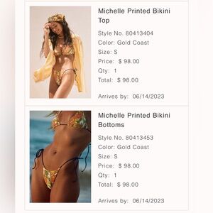 Free-est Michelle Printed Bikini top Free People Beach Small floral adjustable